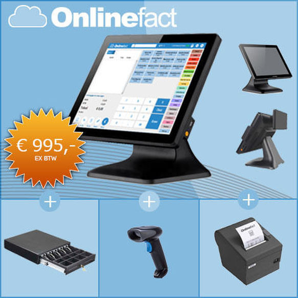 Kassasysteem Bundel (Touchscreen + Printer + Barcode + Geldlade ...